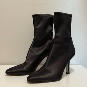 Zara Sleek Black Heeled Boots